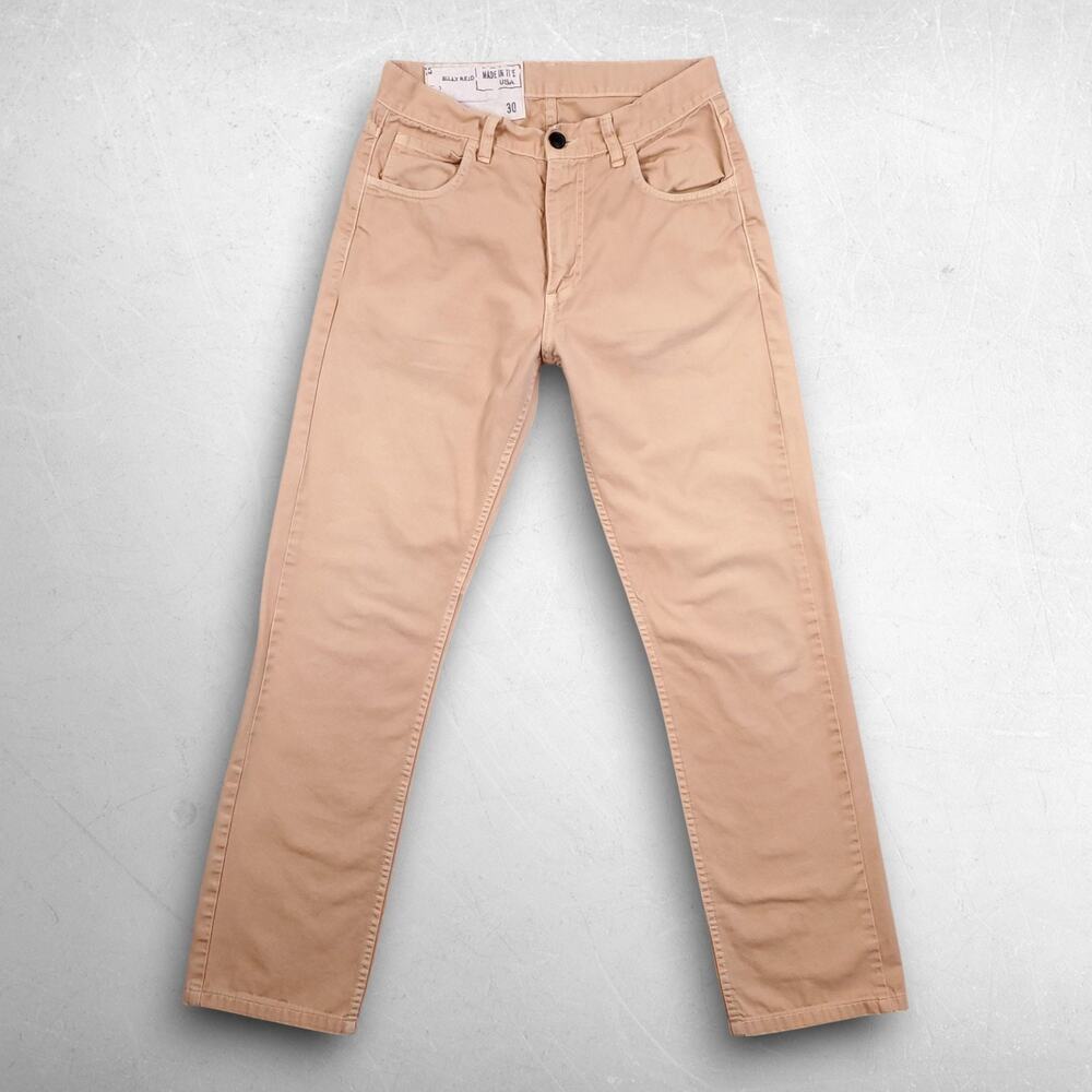 Billy Reid 5 Pocket Pants Men 30 Lt Peach Slim Straight Twill Made In USA